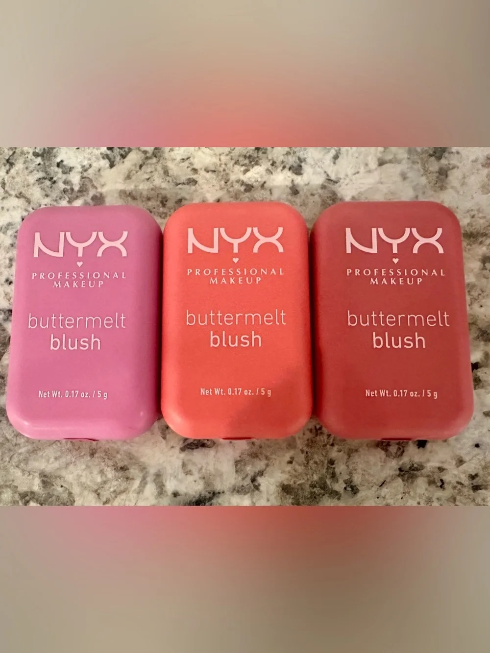 Lot Of 3 NYX Professional Makeup Buttermelt Blush- NEW & SEALED- 3 Diff Shades